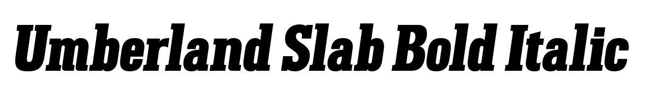 Umberland Slab Bold Italic